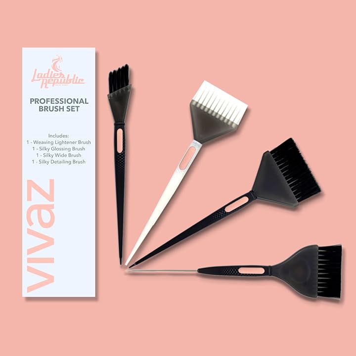 Vivaz Professional Hair Color Brush Set - 4pc